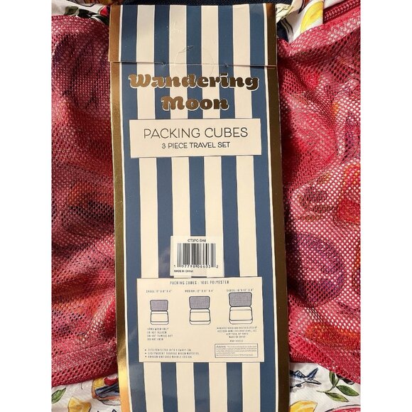 WONDERING MOON  3-Pc Packing Cube Set SARDINE TRAVELER Gift Fits In Suitcase - Picture 4 of 4